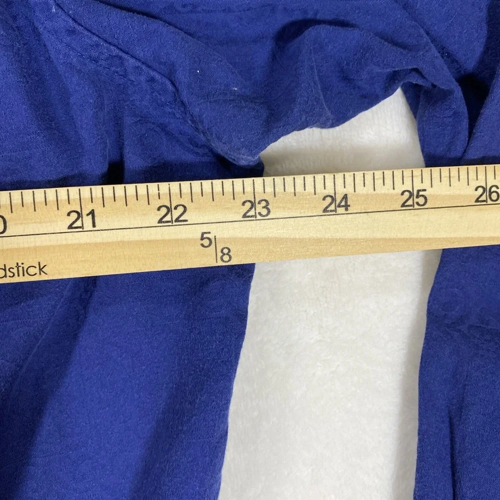 Robert Graham Shirt Mens‎ L Blue Jacquard Classic Fit Contrast Cuffs Floral Trim